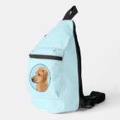 Rhodesian Ridgeback Schilderij Rode Tarwehond Hond Sling Bag (Rechterhoek)