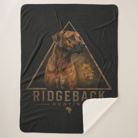 Rhodesian Ridgeback Sherpa Deken (Voorkant)