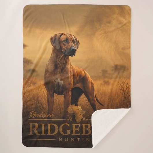 Rhodesian Ridgeback Sherpa Deken (Voorkant)