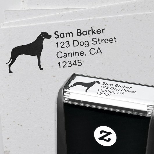 Rhodesian Ridgeback Silhouette retouradres Zelfinktende Stempel