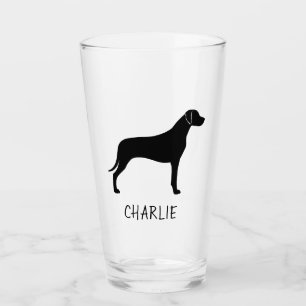 Rhodesian Ridgeback Silhouette Ridgie Dog Aangepas Glas