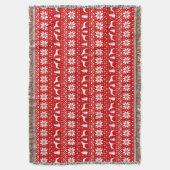 Rhodesian Ridgeback Silhouettes kerstpatroon Deken (Voorkant Verticaal)