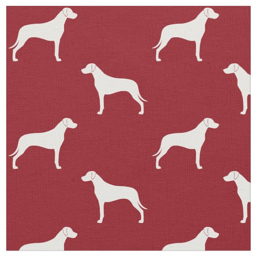 Rhodesian Ridgeback Silhouettes Patroon Stof (Close Up)