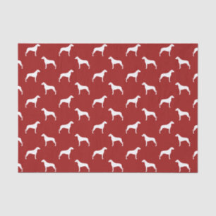 Rhodesian Ridgeback Silhouettes Pattern Red Tissuepapier