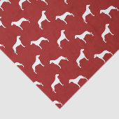 Rhodesian Ridgeback Silhouettes Pattern Red Tissuepapier (Detail)