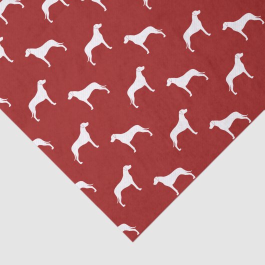 Rhodesian Ridgeback Silhouettes Pattern Red Tissuepapier (Detail)