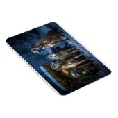 Rhodesian Ridgeback Snowy Sleigh Kerstdecoratie Magneet (Rechterzijde)