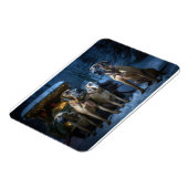 Rhodesian Ridgeback Snowy Sleigh Kerstdecoratie Magneet (Linkerzijde)