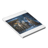 Rhodesian Ridgeback Snowy Sleigh Kerstdecoratie Notitieblok (Schuin)