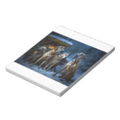 Rhodesian Ridgeback Snowy Sleigh Kerstdecoratie Notitieblok (Linkerzijde)