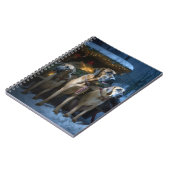 Rhodesian Ridgeback Snowy Sleigh Kerstdecoratie Notitieboek (Linkerzijde)