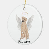 Rhodesian Ridgeback Sympathie Herdenking  Keramisch Ornament (Links)