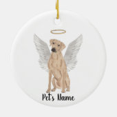 Rhodesian Ridgeback Sympathie Herdenking  Keramisch Ornament (Achterkant)