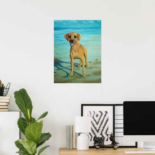Rhodesian Ridgeback "Tony" glimlacht Poster (Thuiskantoor)