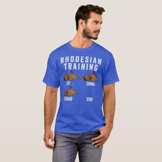 Rhodesian Ridgeback Training Dog T-shirt (Voorkant volledig)