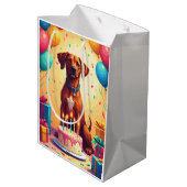 Rhodesian Ridgeback Verjaardagsfeest Medium Cadeauzakje (Achterkant Gekanteld)