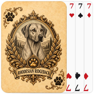Rhodesian Ridgeback, Vintage Heritage Dog Pokerkaarten