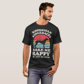 Rhodesian Ridgebacks maken me blij Retro T-shirt (Voorkant volledig)