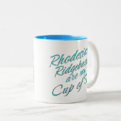 Rhodesian Ridgebacks zijn mijn kopje thee koffie M Tweekleurige Koffiemok (Voorkant rechts)