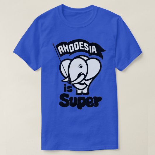 Rhodesie is Super T-shirt (Design voorkant)
