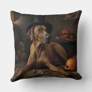 Rhodesische Ridgeback Pompoenen Halloween Griezele Kussen