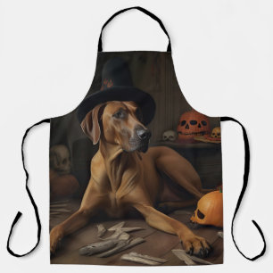 Rhodesische Ridgeback Pompoenen Halloween Griezele Schort