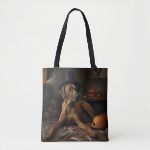 Rhodesische Ridgeback Pompoenen Halloween Griezele Tote Bag