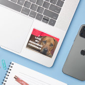 rhodezisch-ridgeback liefde met pic sticker (Laptop met iPhone)