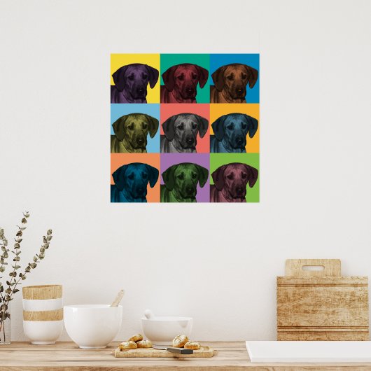 Rhodezisch Ridgeback Pop-Art Poster (Keuken)