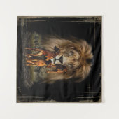 Rhodezische doorbelasting met lionvlokken wandkleed (Voorkant (horizontaal))