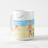 Rhodezische ijkbalken gaan naar het strand koffiemok (Voorkant links)