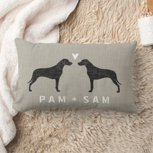 Rhodezische ingeback Silhouettes Love - Personalis Kussen (Deken)