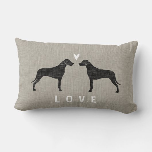 Rhodezische ingeback Silhouettes Love - Personalis Kussen (Achterkant)