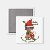 Rhodezische kerstcadeautjes in Ridgeback Magneet (Voorkant / Achterkant)