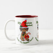 Rhodezische kerstcadeautjes in Ridgeback Tweekleurige Koffiemok (Links)