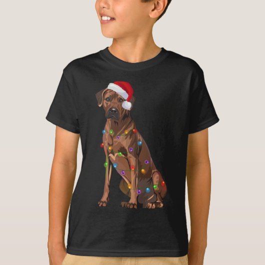 Rhodezische kerstverlichting met racistische racis t-shirt (Voorkant)