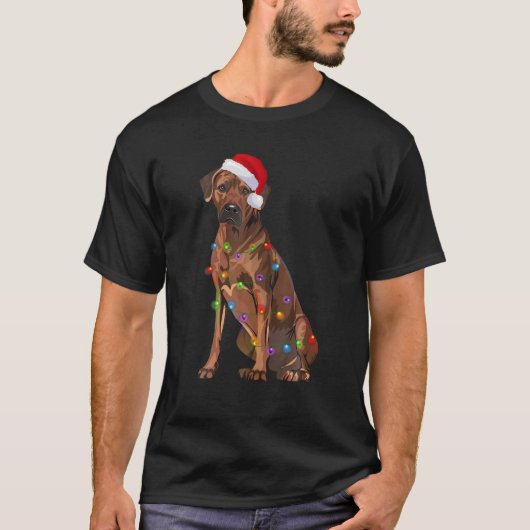 Rhodezische kerstverlichting met racistische racis t-shirt (Voorkant)