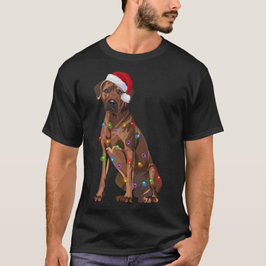 Rhodezische kerstverlichting met racistische racis t-shirt (Voorkant)