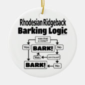 Rhodezische Ridgeback Barack Logic Keramisch Ornament (Voorkant)