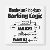 Rhodezische Ridgeback Barack Logic Magneet (Voorkant)