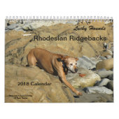 Rhodezische Ridgeback Calendar 2018 Kalender (Hoes)