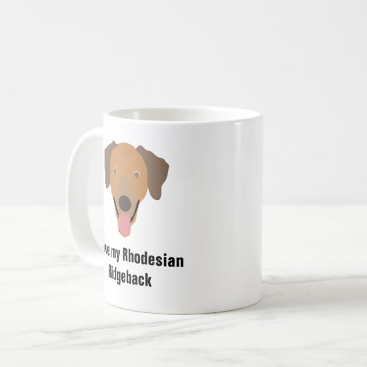 Rhodezische Ridgeback Dog Coffee Mok - Dog Mok (Voorkant links)