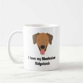 Rhodezische Ridgeback Dog Coffee Mok - Dog Mok (Links)