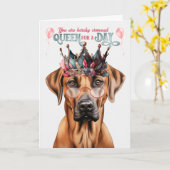 Rhodezische Ridgeback Dog Koningin voor een dag va Kaart (Gele Bloem)