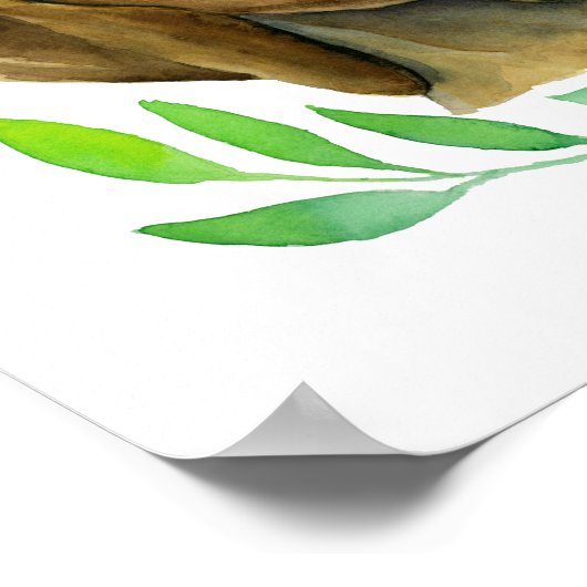 Rhodezische Ridgeback Dog met een Grote Waterverf Poster (Hoek)