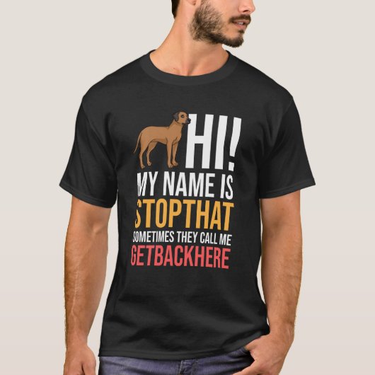 Rhodezische Ridgeback Dog Puppies Eigenaar Lover S T-shirt (Voorkant)