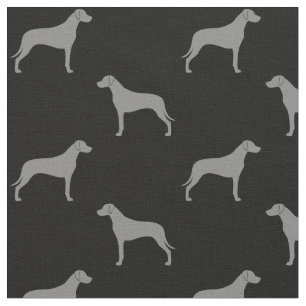 Rhodezische Ridgeback Dog Silhouettes gepatterd Stof