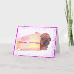 Rhodezische Ridgeback HAPPY BIRTHDAY-Wenskaart Kaart