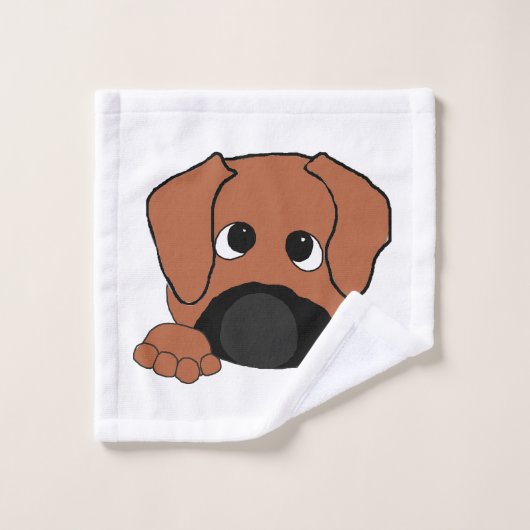 Rhodezische ridgebarsten rode klap bad handdoek (Wasdoekje)