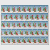 Rhodezische rugzak met sneeuwkerstcadeau cadeaupapier (Vlak)